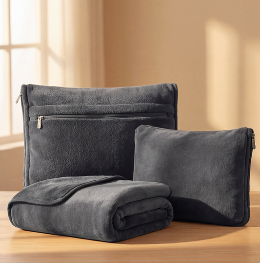 2-in-1 Travel Pillow & Blanket Set