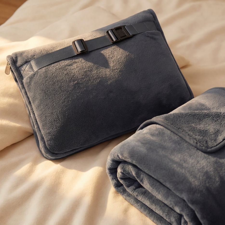 2-in-1 Travel Pillow & Blanket Set