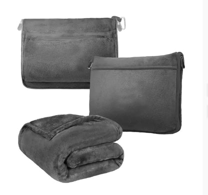 2-in-1 Travel Pillow & Blanket Set
